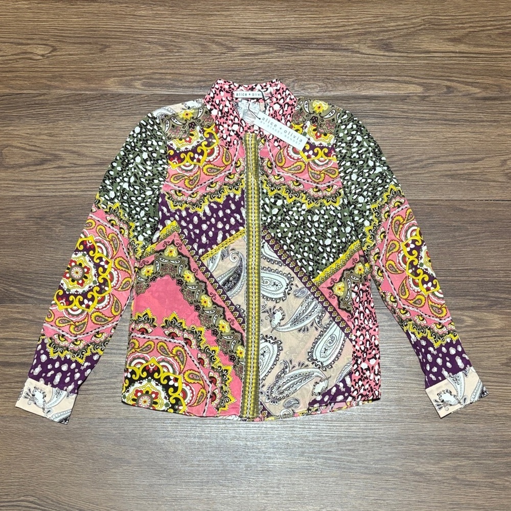 Alice + Olivia Multicolor Paisley Blouse